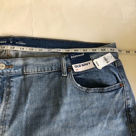 Old Navy Woman’s Mid-Rise Boyfriend Ankle Blue Denim Jeans Plus Size 26 - Picture 7 of 11
